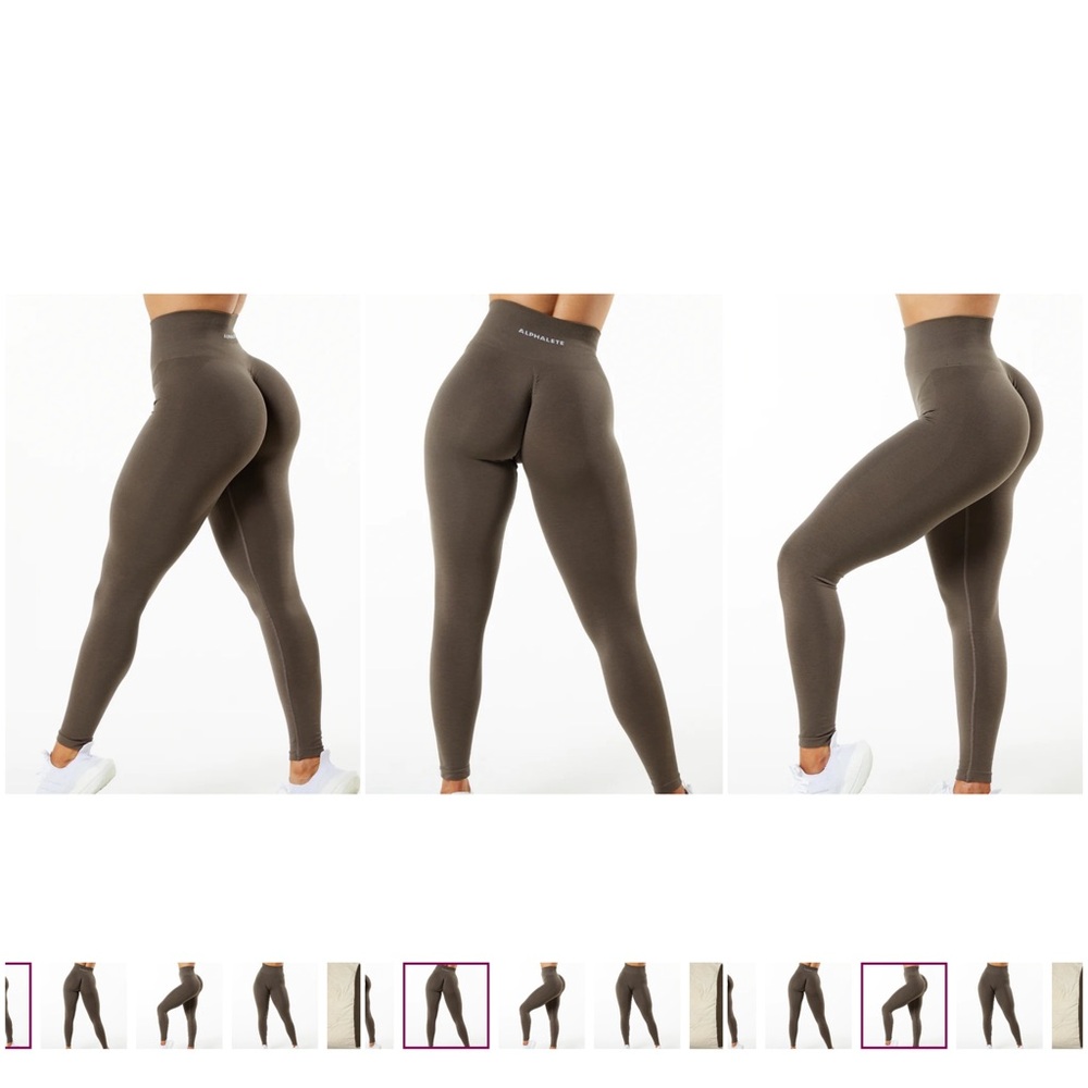 Alphalete Chocolate Brown Leggings